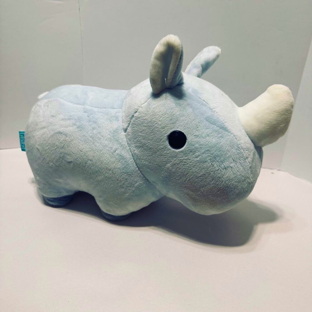 Bellzi Plush Baby Blue Rhini Rhino 12" Soft Stuffed Animal Nursery Jungle Decor